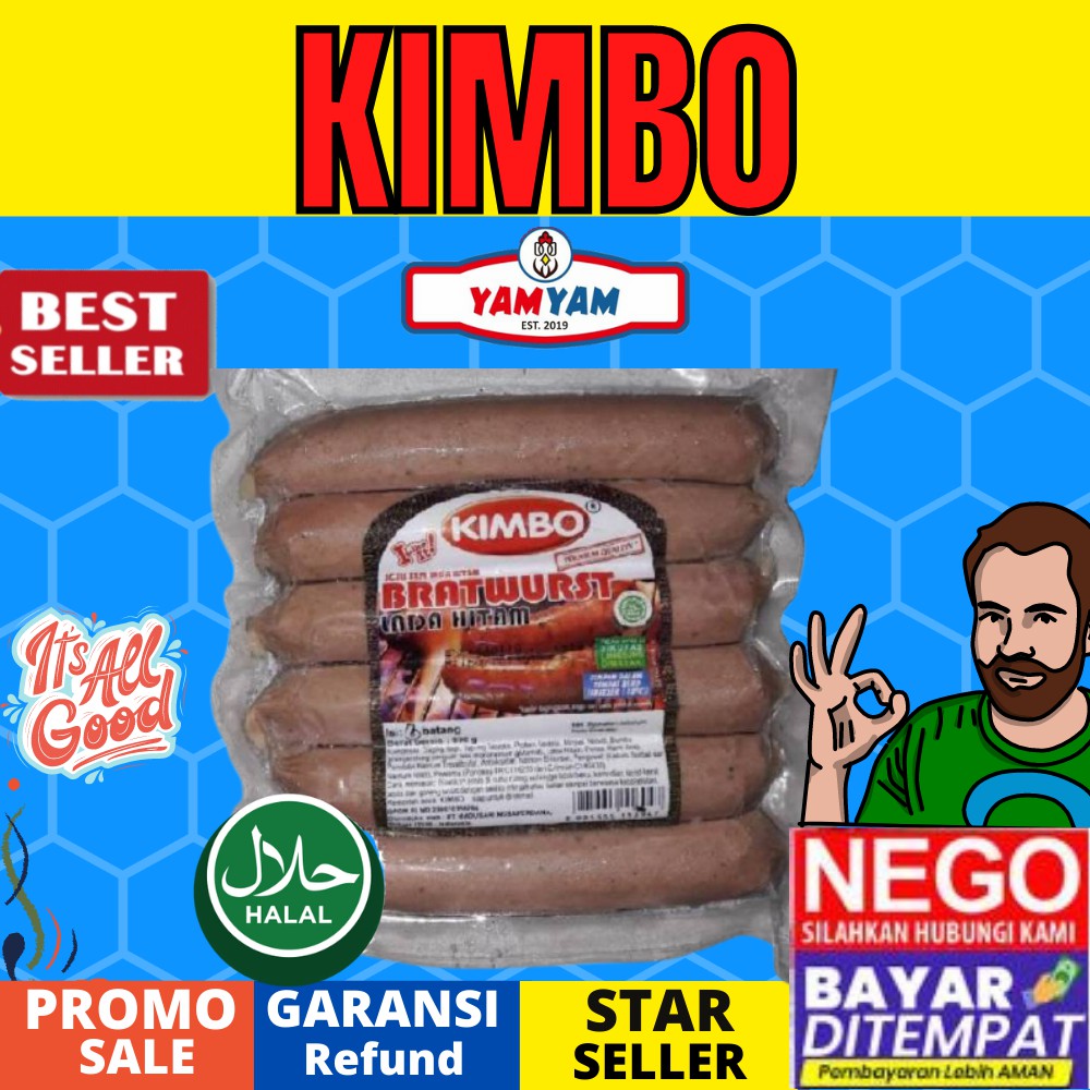 

KIMBO SOSIS LADA HITAM ISI 10 PREMIUM Sapi Jumbo Besar Big Murah Halal DEPOK BOGOR