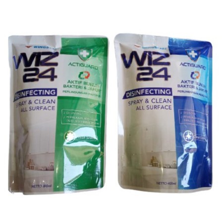 SK WIZ 24 WIZ24 Disinfektan Aktif Bakteri Jamur Pouch 400 ml 400ml Disinfectant refill wgs
