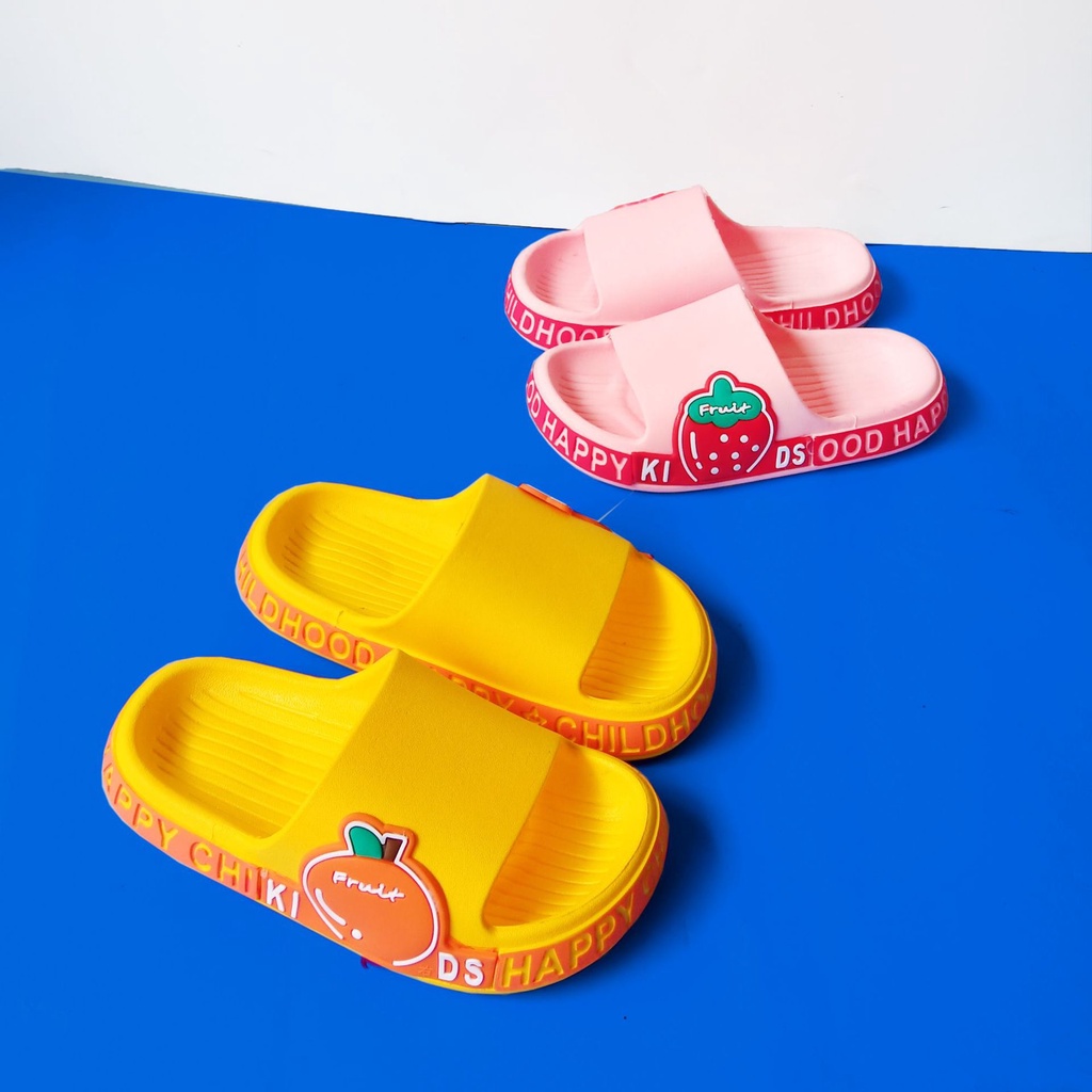 ☀ACCBAYI☀ SA019 Sandal Slop Bayi Anak IMPORT Motif Karakter Buah Lucu Laki-laki Perempuan Bahan Bagus Nyaman