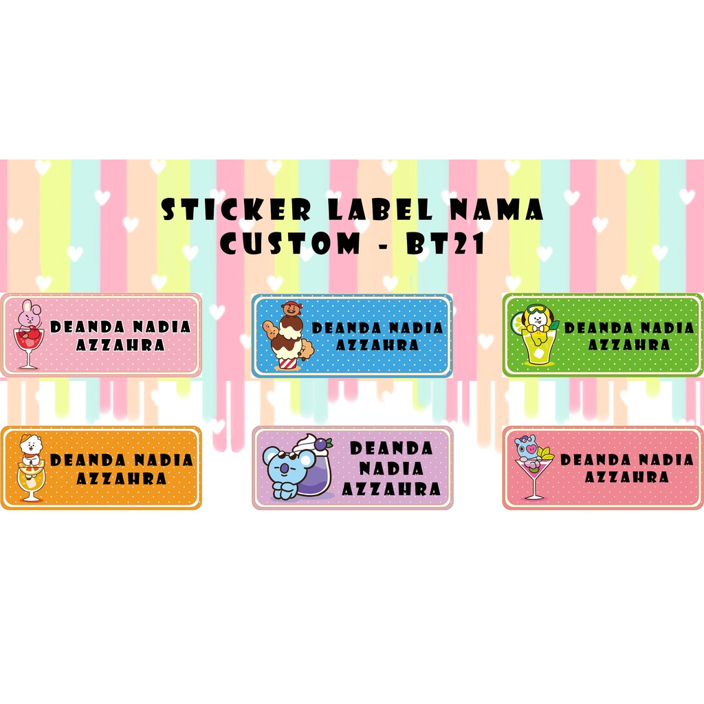 

STICKER LABEL NAMA ANAK / STICKER WATERPROFF KARAKTER