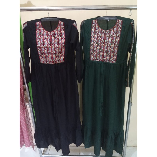 gamis rayon bordir