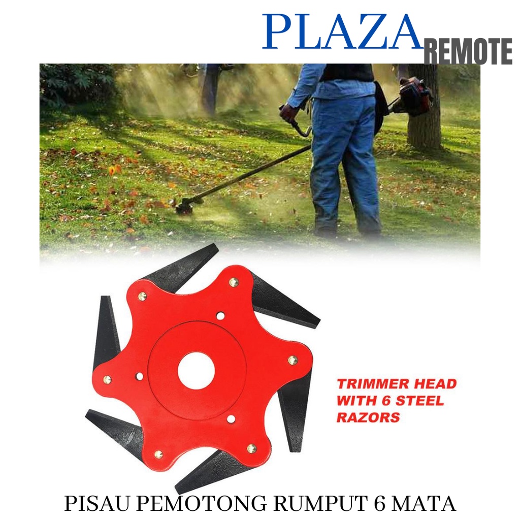 MATA PISAU 6 MATA PEMANGKAS RUMPUT BAJA TRIMMER TAHAN LAMA