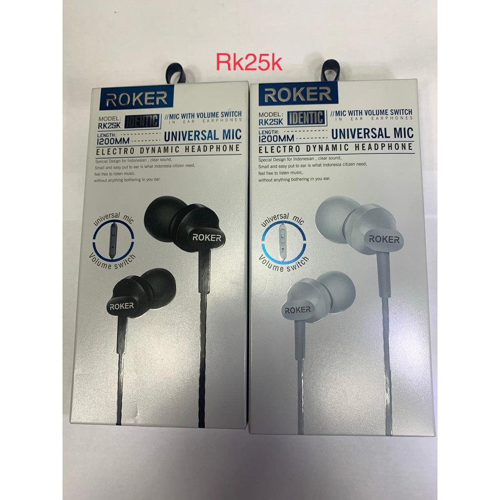 HANDSFREE EARPHONE ROKER RK20K/RK25K/RK29K/RK35K/RK38K/RK50K/RK51K/RK53K/RK58K/RK59K/RK60K/RK61K/RK62K/RK63K/RK65K/RK66K