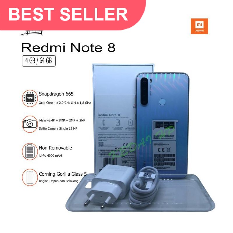 FORSALE XIAOMI REDMI NOTE 8 4/64GB GARANSI RESMI - Hitam TERMURAH