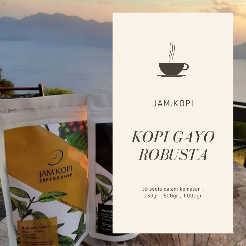 

Kopi Arabika Robusta 500gr /Jam Kopi