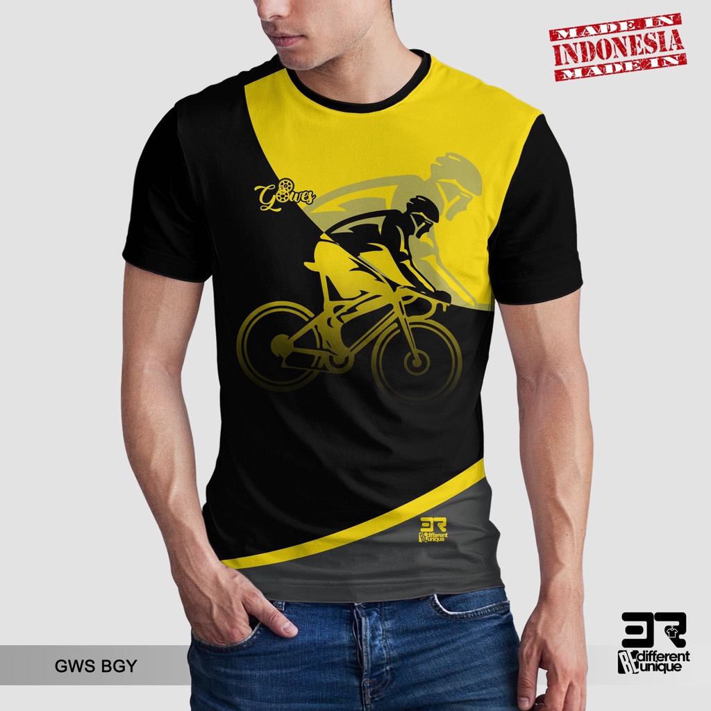 [ COD ] KAOS PRINTING GAMBAR SEPEDA GWS BGY - BAJU DISTRO ORIGINAL MOTIF HOBI HOBBY OLAHRAGA OLAH RA