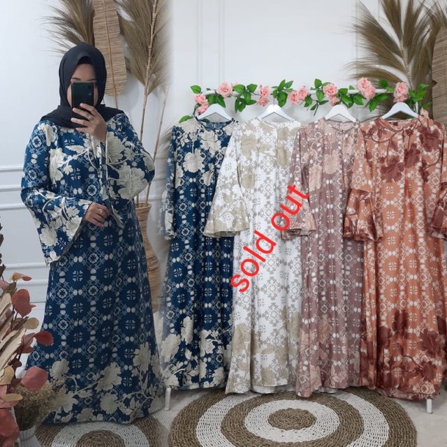 ( flash sale ) Gamis etnik bangkok / gamis etnik batik / gamis etnik boho /