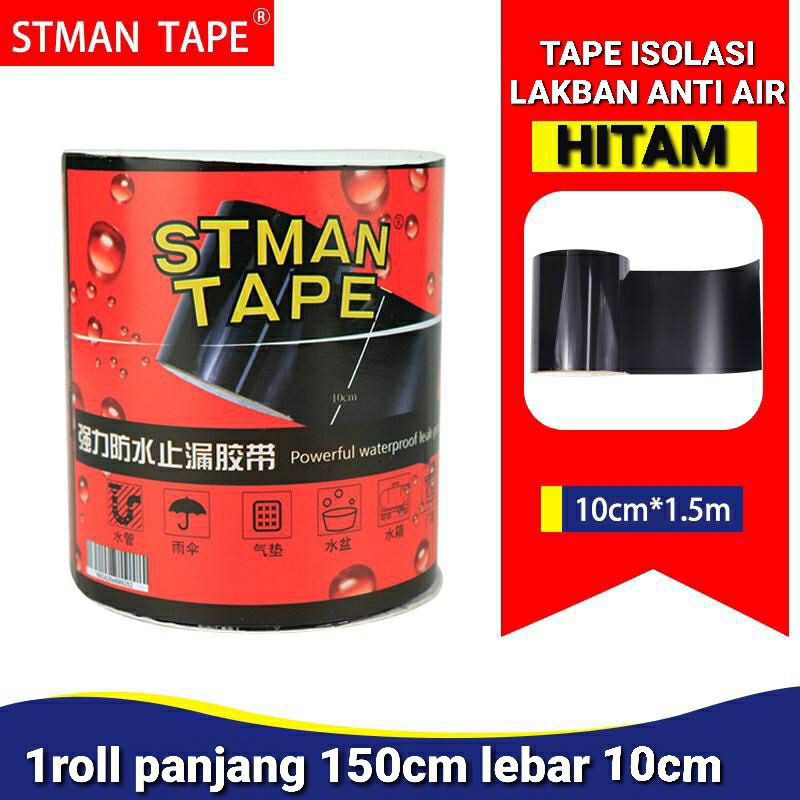 Lakban Isolasi Ajaib ST MAN Tape  10cm x150cm waterproof Lem Anti Air Multifungsi Tambal Bak Bocor