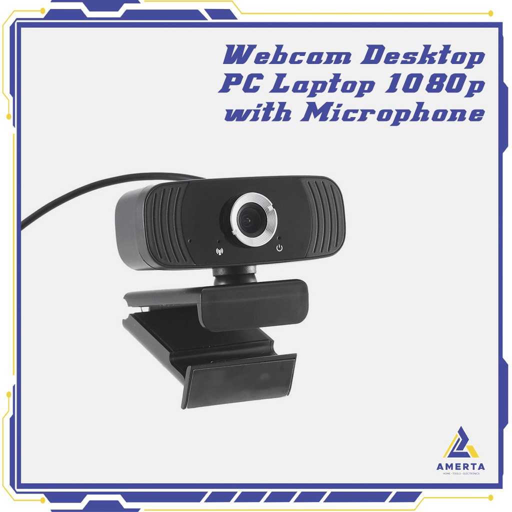 Webcam HD Desktop PC Laptop Video Conference 1080P with Microphone MNYCXEN - Black