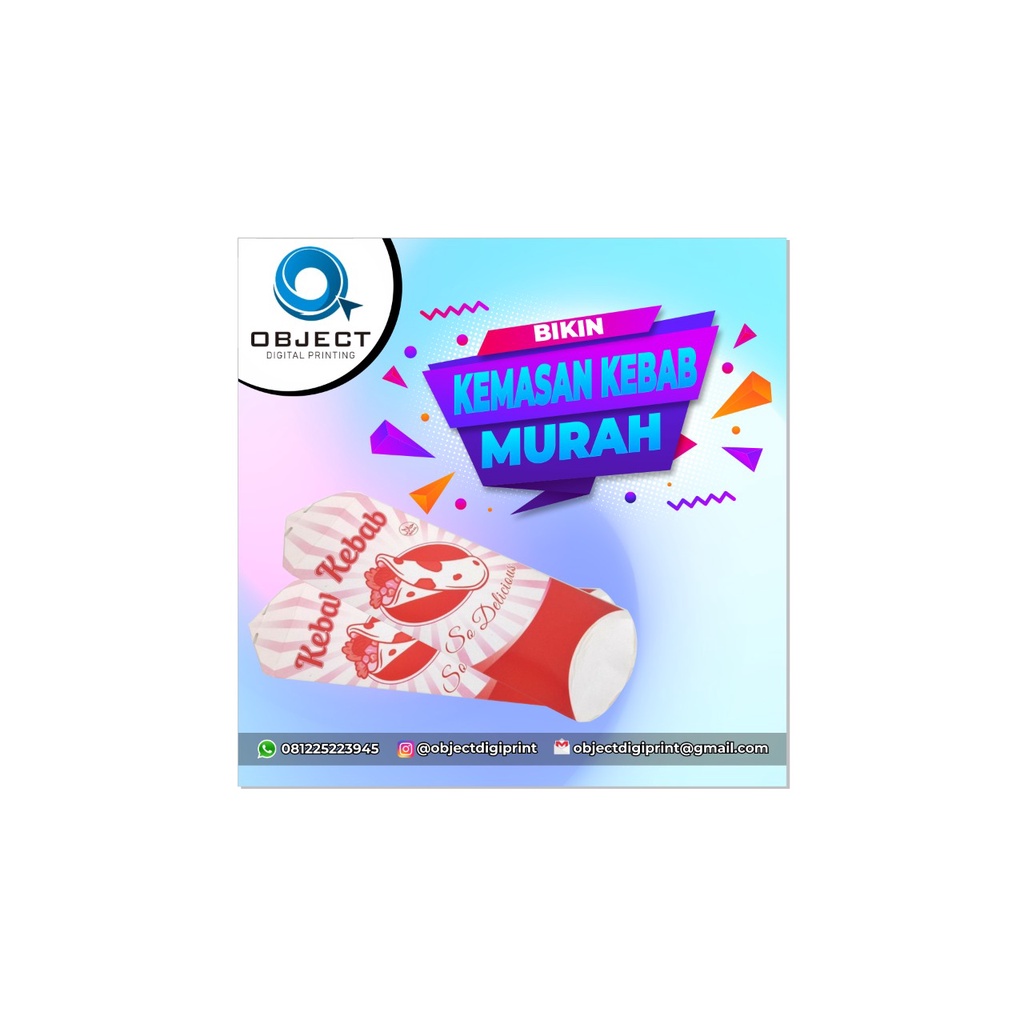 

Box Packaging kebab TERLARIS / kemasan kebab custom / kardus kebab bahan duplex tebal