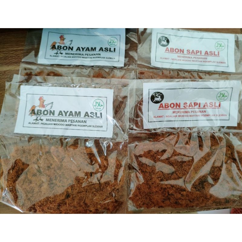 

ABON AYAM ASLI / ABON SAPI ASLI 40gr ENAKKK