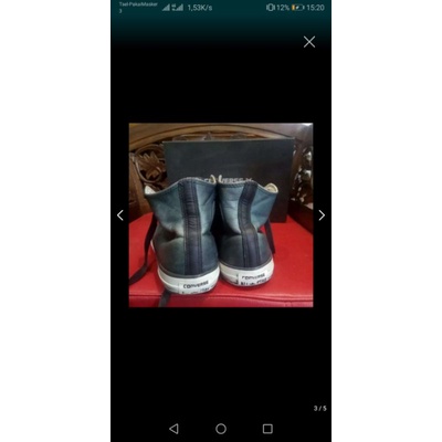 converse john varvatos leather high navy size 41,5 fit 42