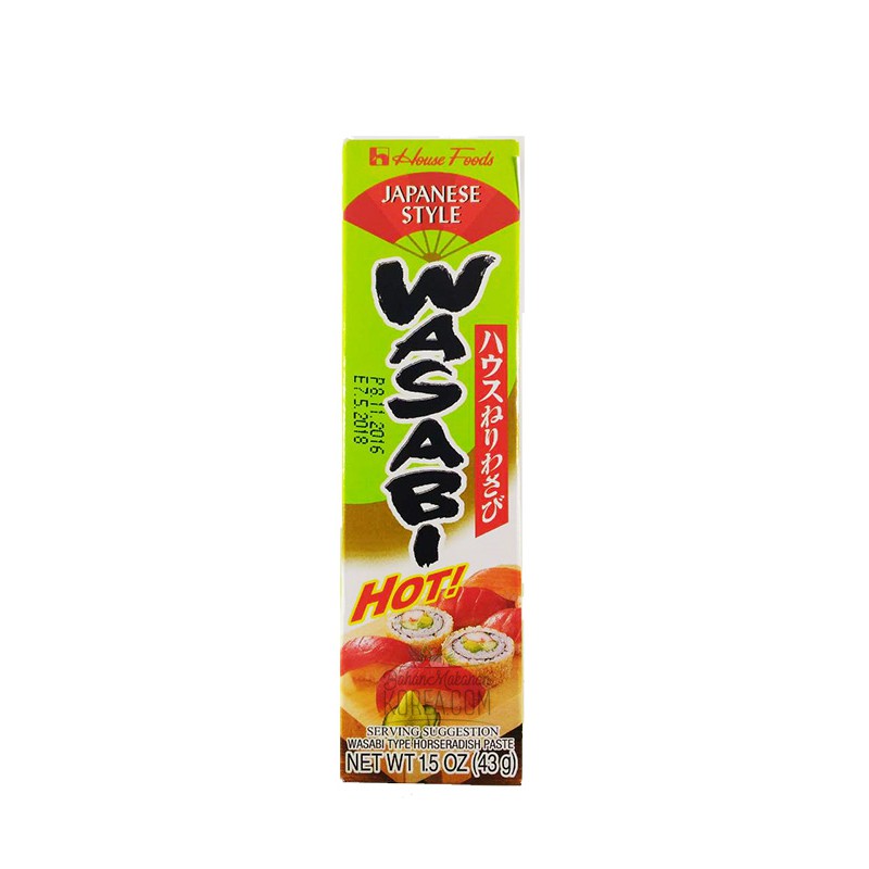 

Wasabi Paste Pasta Tube 43 Gram House Foods