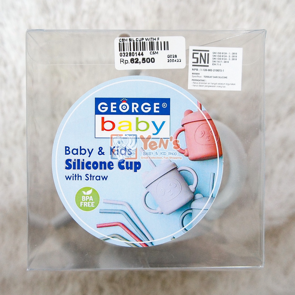 GEORGE BABY Baby &amp; Kids Silicone Cup With Straw