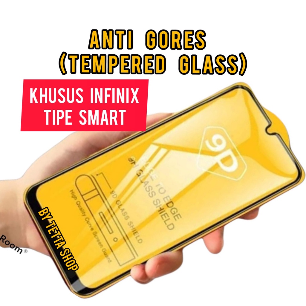 Anti Gores Infinix Khusus Tipe Hot Play I Full Layar I Pelindung Layar HP Infinix Smart I  Besell Black