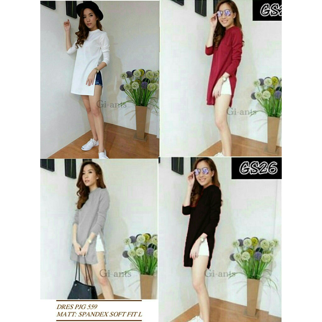 [dress 559 RO] Dress Wanita Spandek Varian Warna