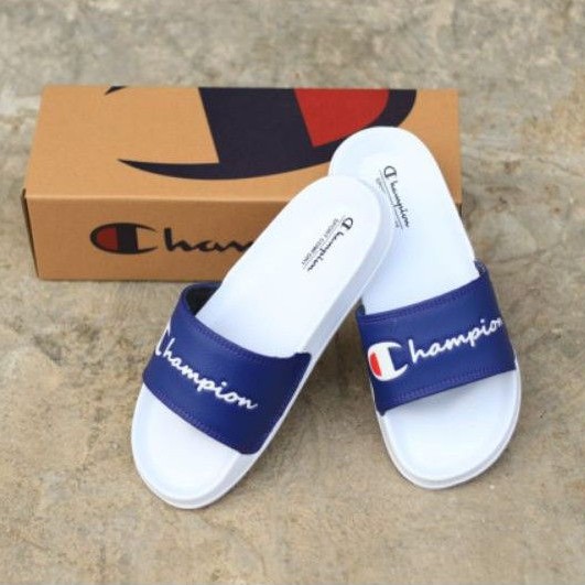 Sandal Slide Champion Varcity Sendal Slop Pria Wanita Slip On Original