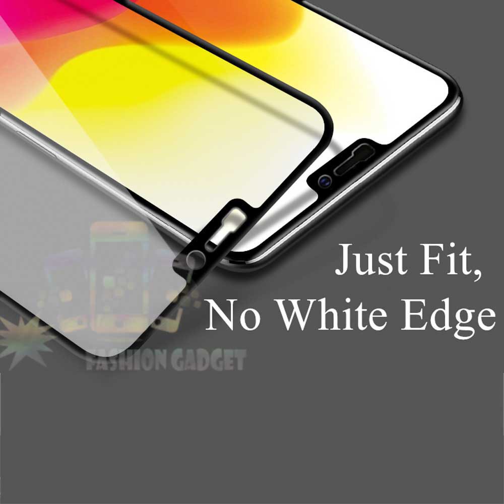 Tempered Glass Vivo V9 2018 Full Colour Bagian Depan Anti Gores Kaca / Screen Protector Pelindung