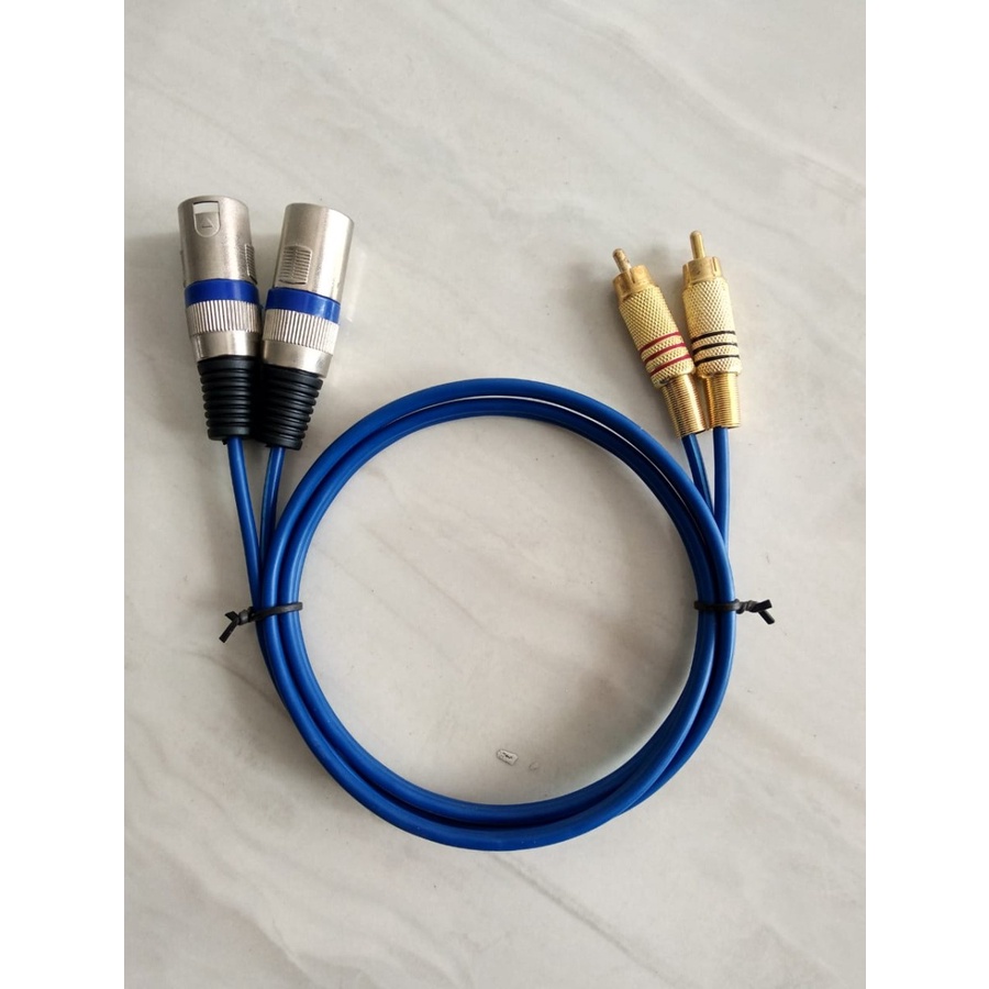 Kabel kitani 2 XLR Male Stereo to 2 RCA 1M
