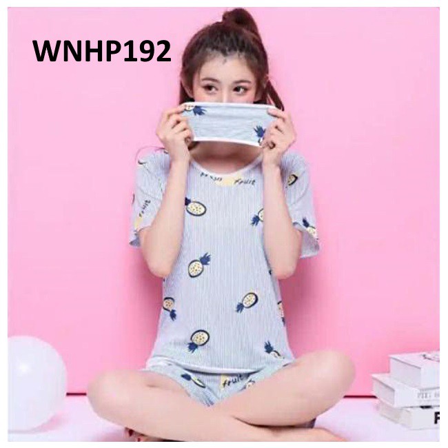 Baju Tidur Wanita Salur Pineapple Blue