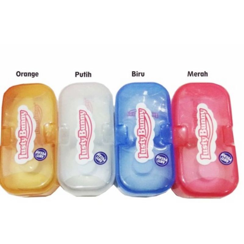 Lusty Bunny Tempat Bedak Double Anti Pecah TB1600 - LustyBunny Double Powder Case Anti Pecah - Wadah Bedak Bayi Dobel