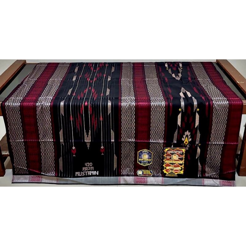 Sarung tenun Exclusive Mustamin 420 Full Sutra Spesial Motif SGE