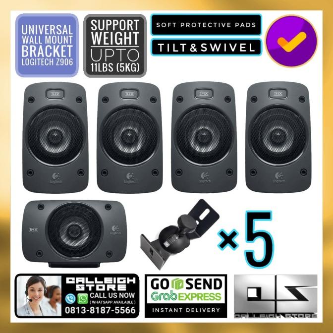 5 Pcs Universal Surround Speaker Wall Mount Bracket For Logitech Z906 Termurah