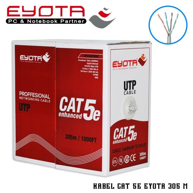 Kabel Lan Utp Cat5E 1 Box [305 Meter] Eyota / Kabel Lan Utp Cat 5E