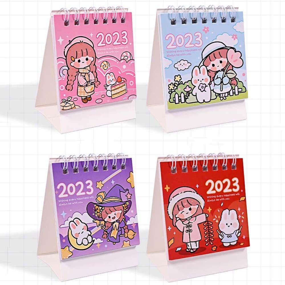Lanfy 2023kalender Rumah Siswa Sekolah Kelinci Perlengkapan Kantor Stationery Jadwal Organizer Desktop Stationery
