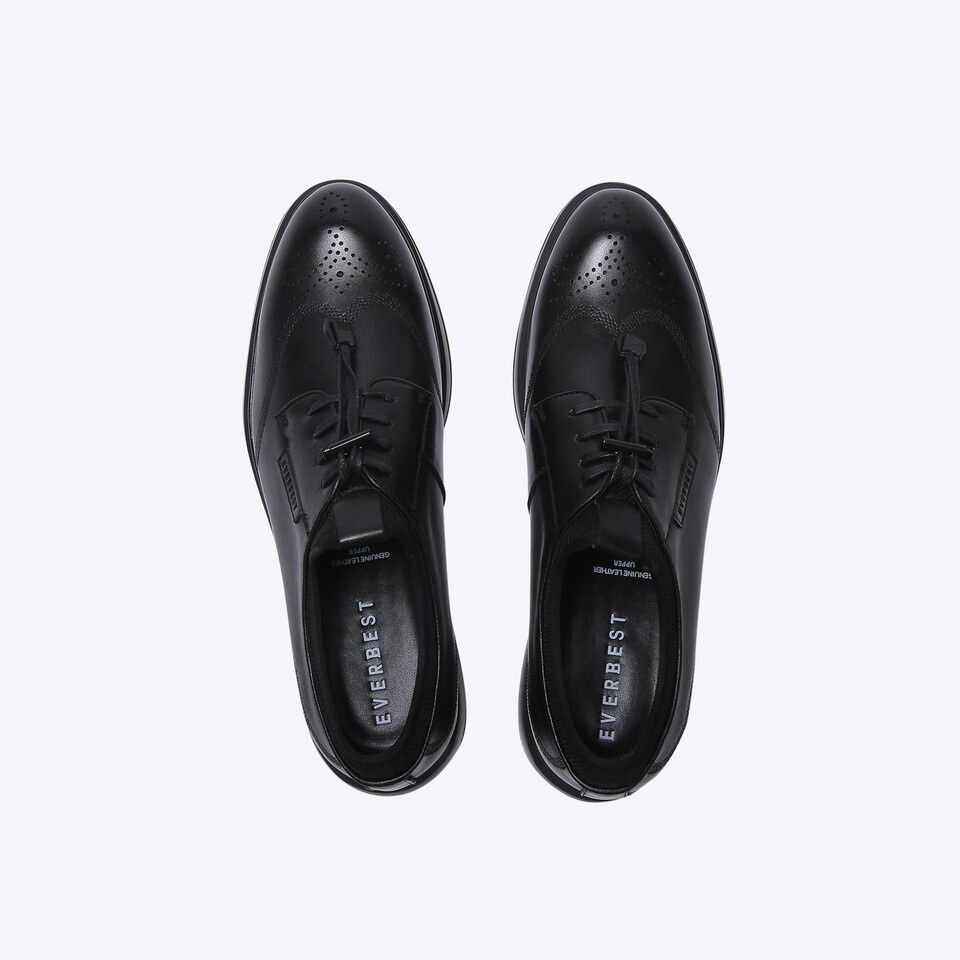 SEPATU FORMAL EVERBEST PRIA ORIGINAL PANTOFEL KULIT ASLI HITAM EM56