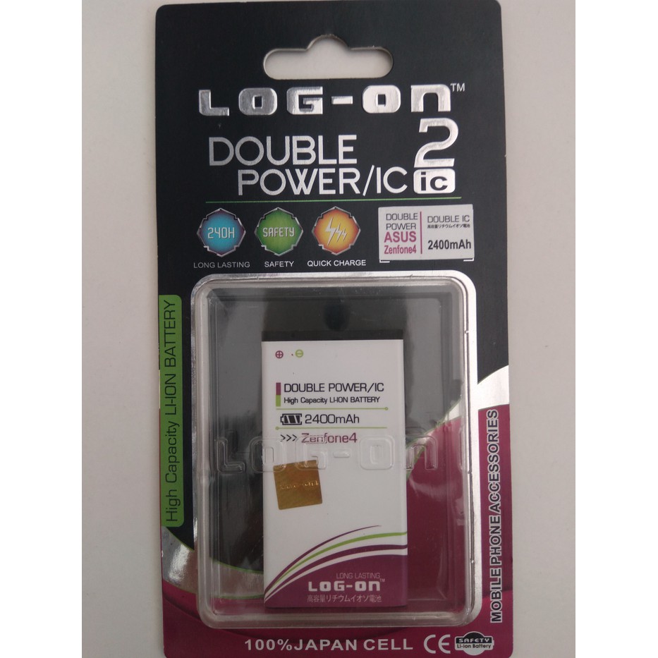 Batre Baterai Double Power IC Log-On ASUS ZENFONE 4