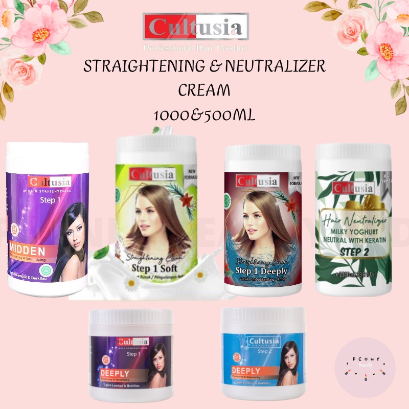 Cultusia Hair Straightening Step 1 & Step 2 Neutralizer  |Obat Pelurusan Rambut |Smoothing|Rebonding