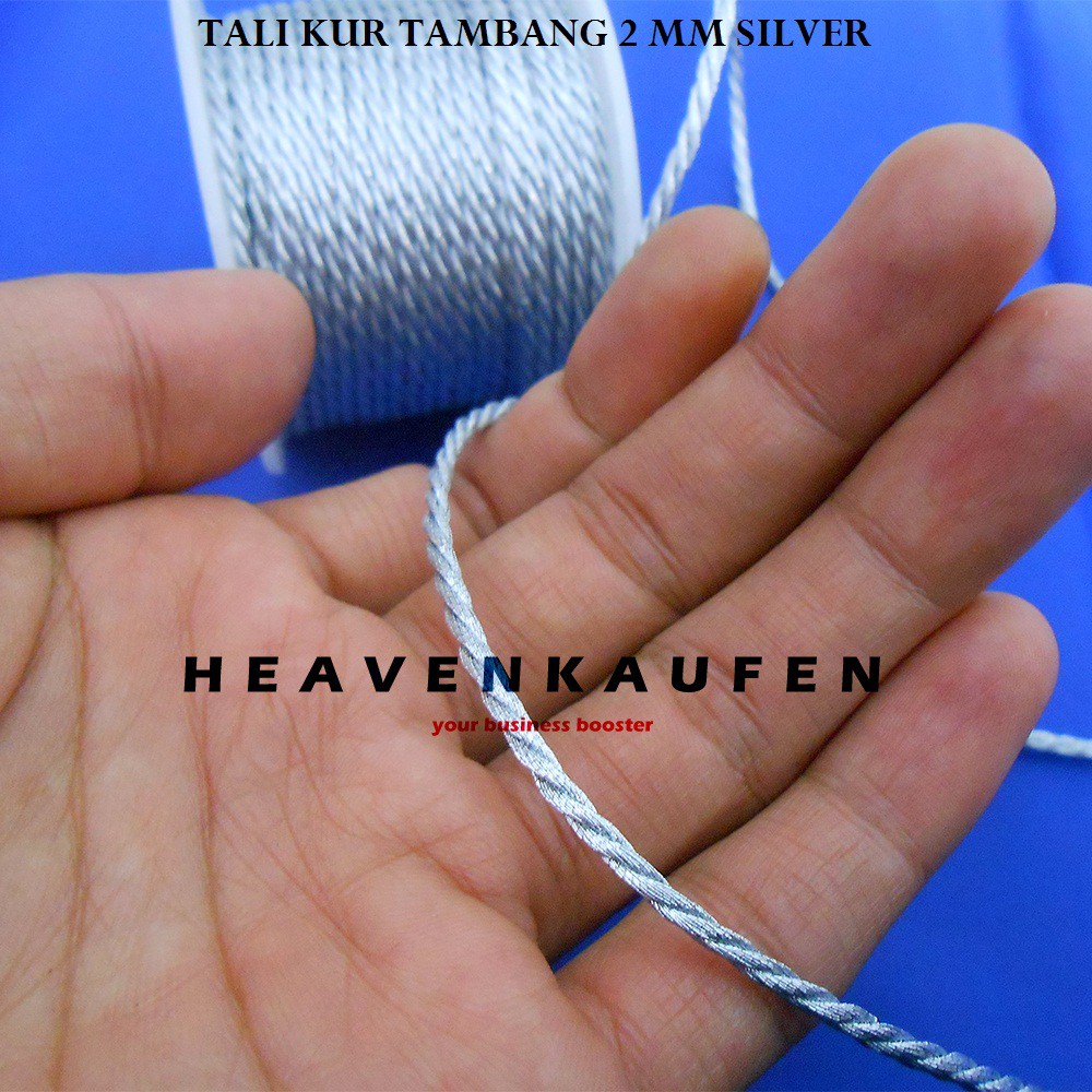 Tali Kur Tambang 2 mm Silver untuk Tali Craft Kerajinan Souvenir Dll Meteran