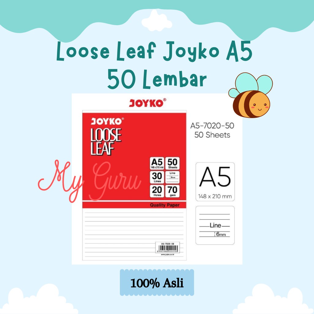

[PAK] LOOSE LEAF / KERTAS ISI BINDER JOYKO A5 50 LEMBAR