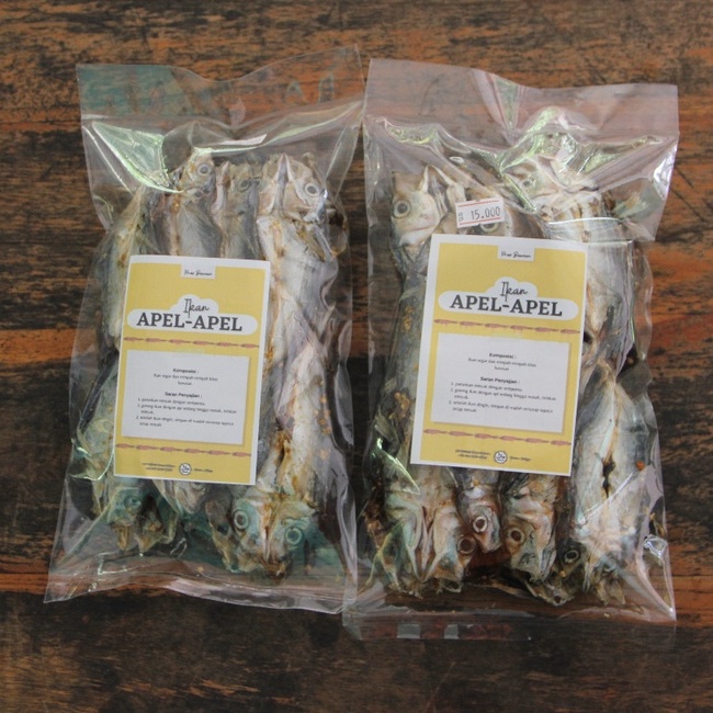 

Ikan kering/Apel-apel