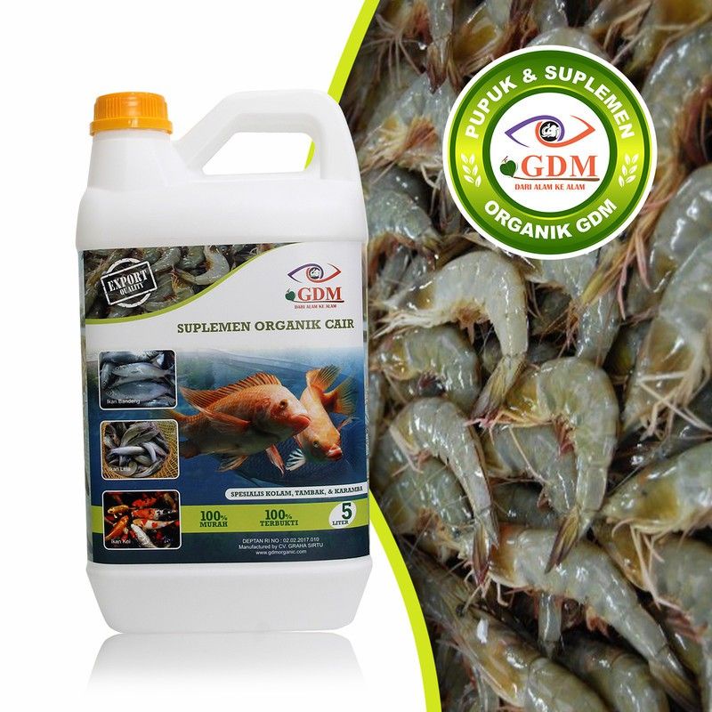 Suplemen Organik Cair GDM Vitamin Probiotik Organik Cair Udang 5 Liter