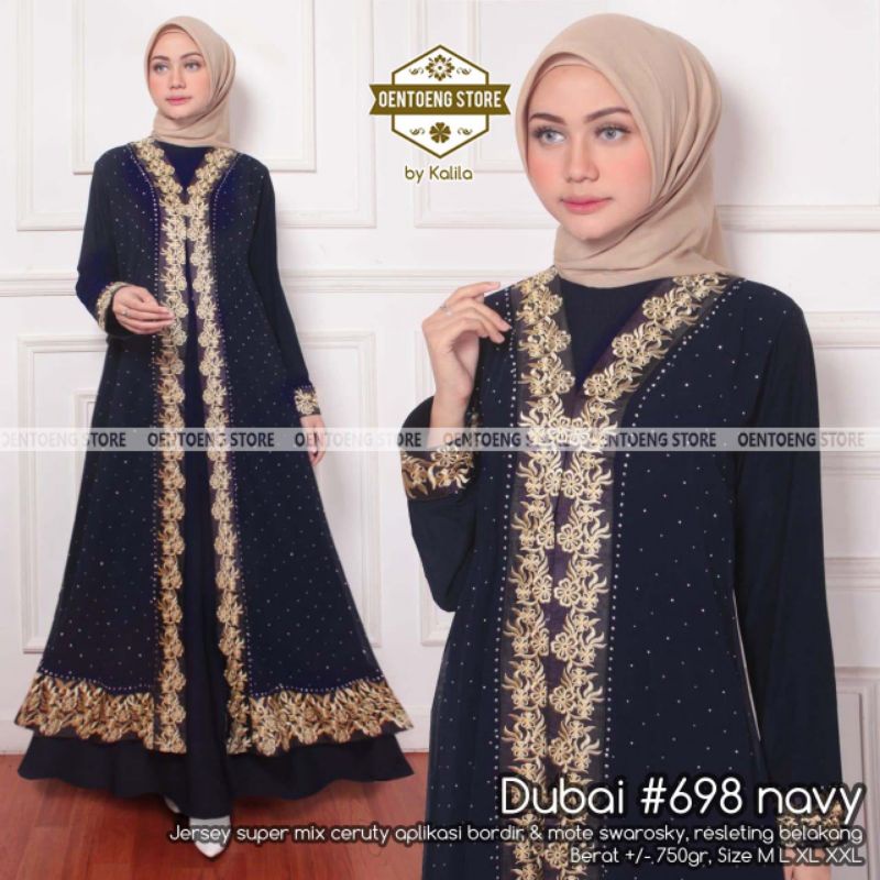 GAMIS ABAYA ARAB JETBLACK MEWAH ORIGINAL