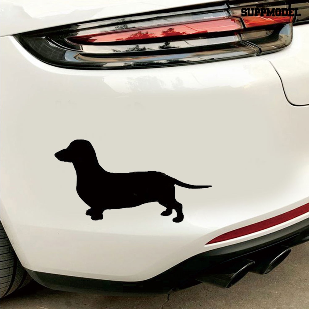 Stiker Decal Motif Anjing Dachshund Lucu Untuk Dekorasi Body / Jendela Mobil