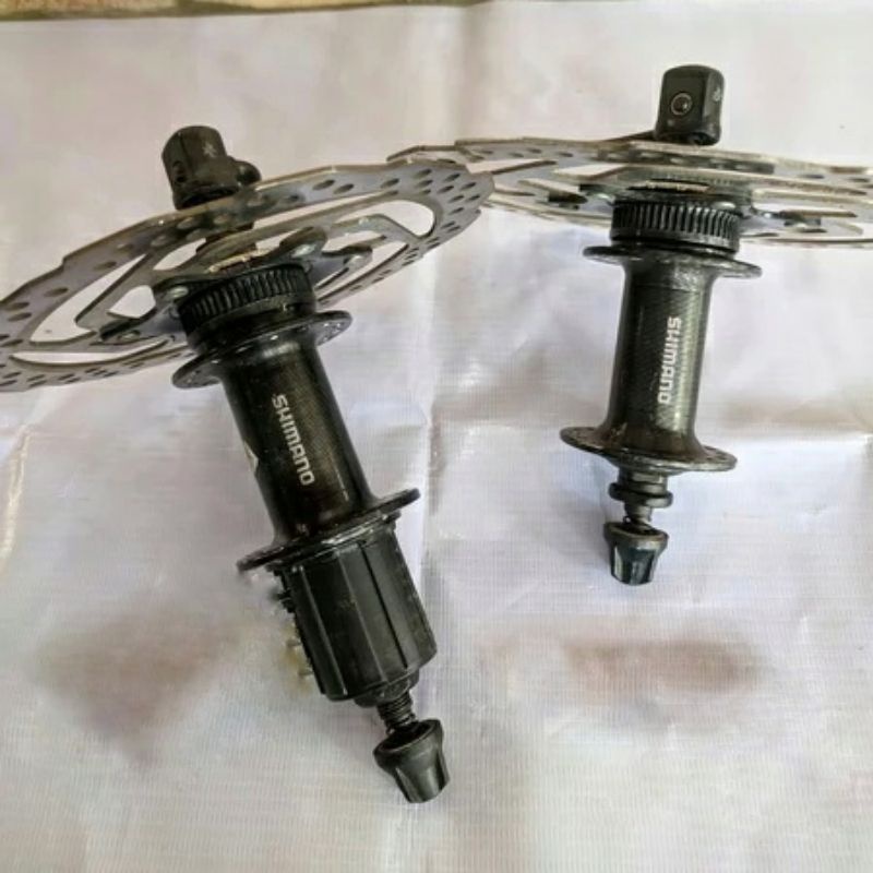 Sepaket Hub Freehub Shimano 32H 8 9 10 11 12 Speed Disc Lubang 32 Hole Cakram Rotor