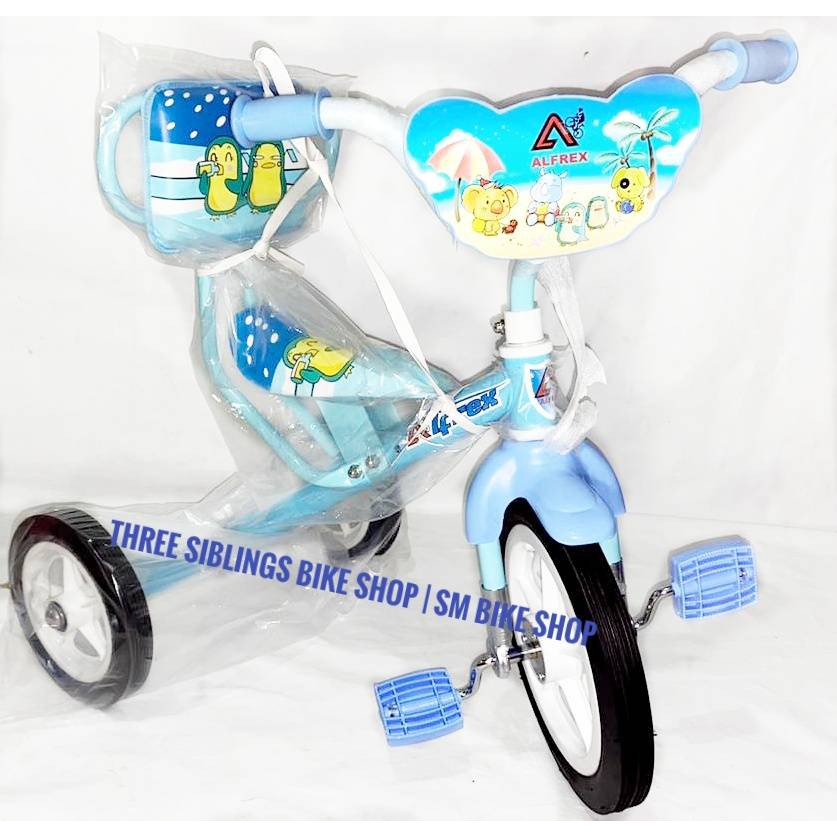SEPEDA RODA TIGA ALFREX BIRU DENGAN SANDARAN