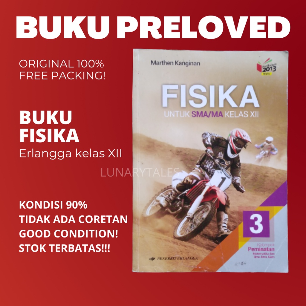 BUKU JADUL/BEKAS/PRELOVED/SECOND FISIKA SMA XII/KELAS 3
