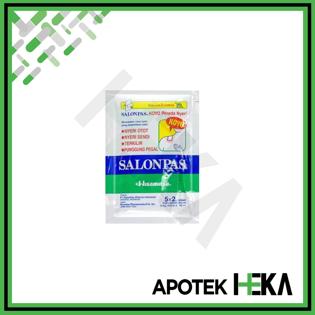 Salonpas Biru Hisamitsu 5x2 Koyo Pereda Nyeri Sachet Kemasan 5x2 Lembar (SEMARANG)