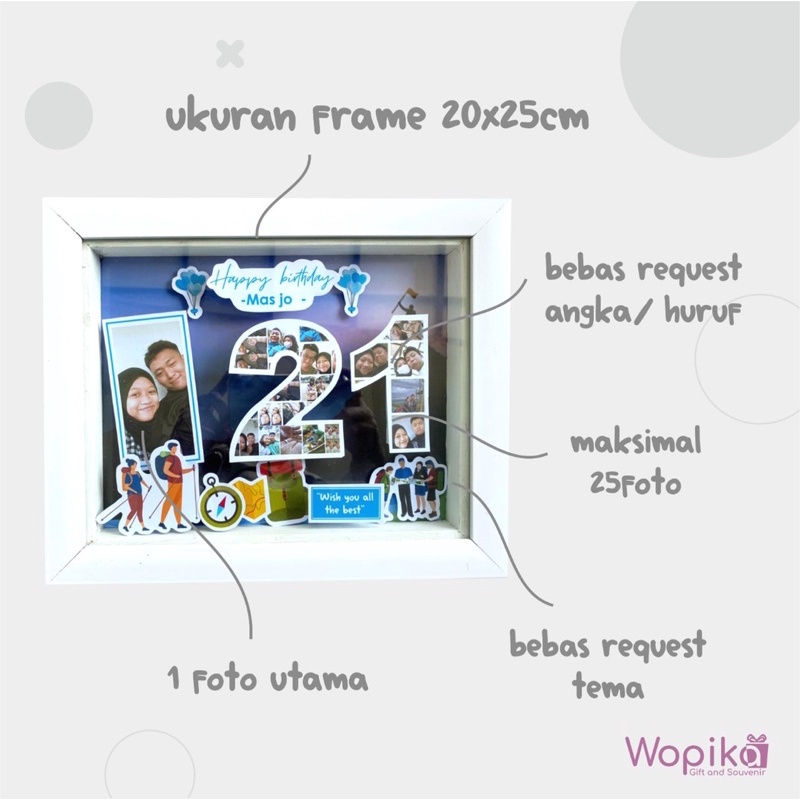 SCRAP MOZAIK FRAME 20x25cm | KADO VALENTINE | KADO ANNIVERSARY | KADO WEDDING | BIRTHDAY