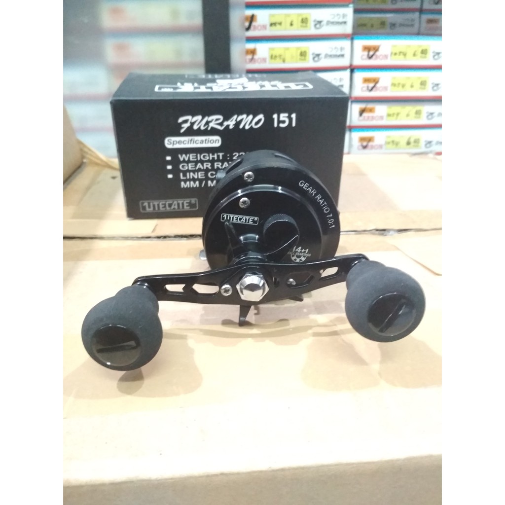 Reel OH Over Head Utecate Furano 151 14+1 BB Hitam TERBAIK