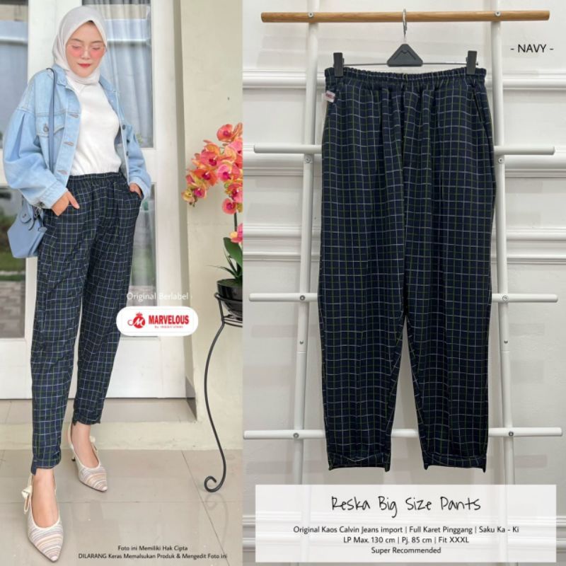 RESKA BIG SIZE PANTS (CELANA BAGGY JEANS) Celana wanita jumbo