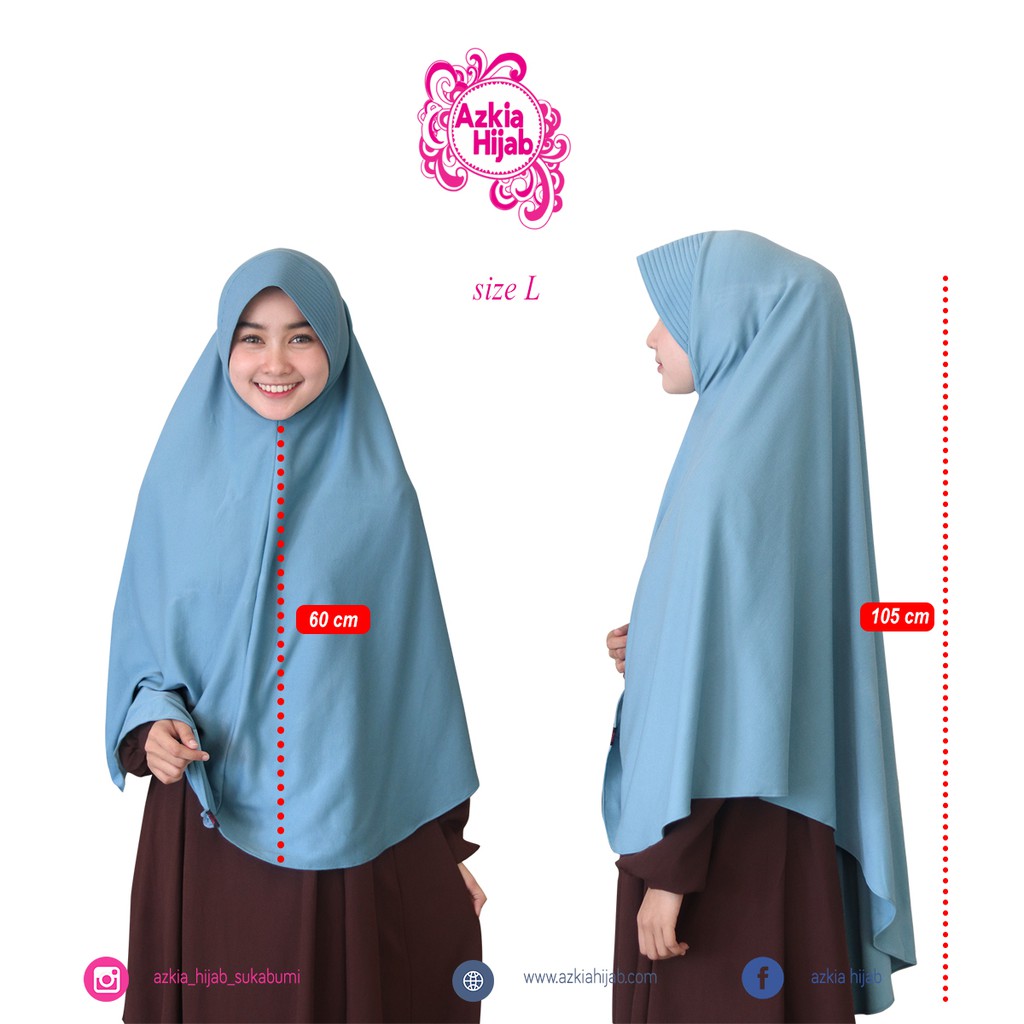 Daily Hijab Bergo Asma - Size L - Azkia Hijab