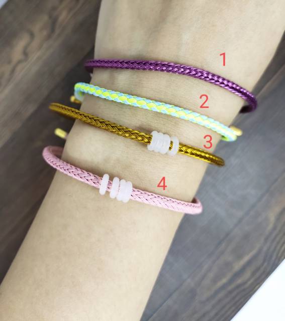 FIFI FASHION Gelang tangan wanita  Korea Mode Kreatif  Tali kawat Gold Disesuaikan (1-17) 12#