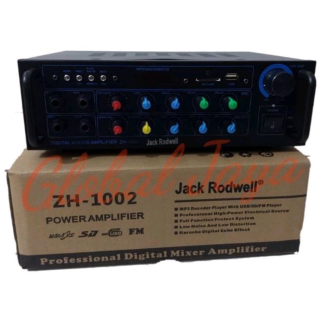 power amplifier JACK RODWELL ZH 1002 / usb bluetooth / amply JACK RODWELL ZH1002 / mixer amplifier karaoke/ amply karaoke / amply masjid