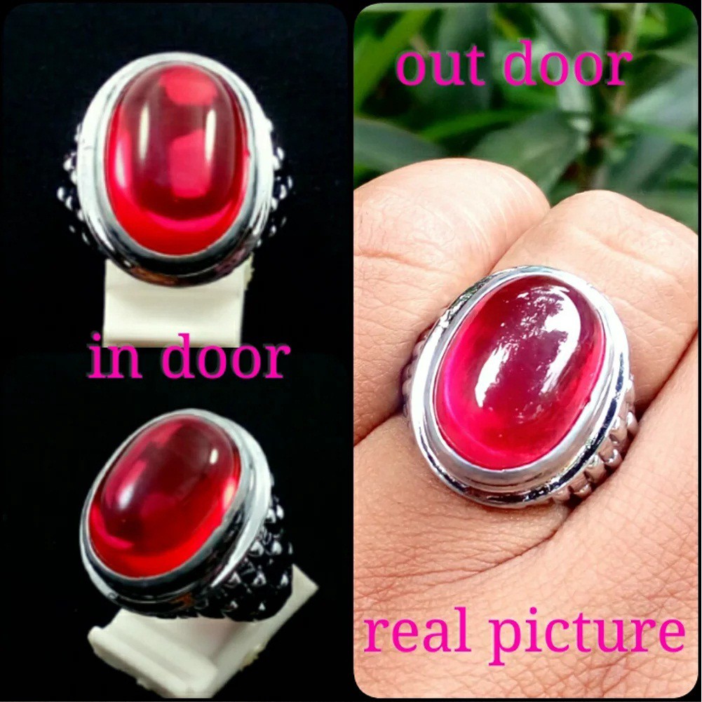 CINCIN BATU MERAH SIAM BANGKOK SUPER WARNA MERAH FANTA