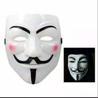 Topeng Anonymous Topeng Hacker White Black Version Shopee Indonesia